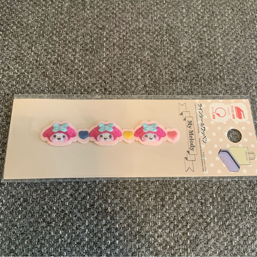 BNIB Japan Sanrio My Melody Embroidery Applique Iron On / Sticker Patch